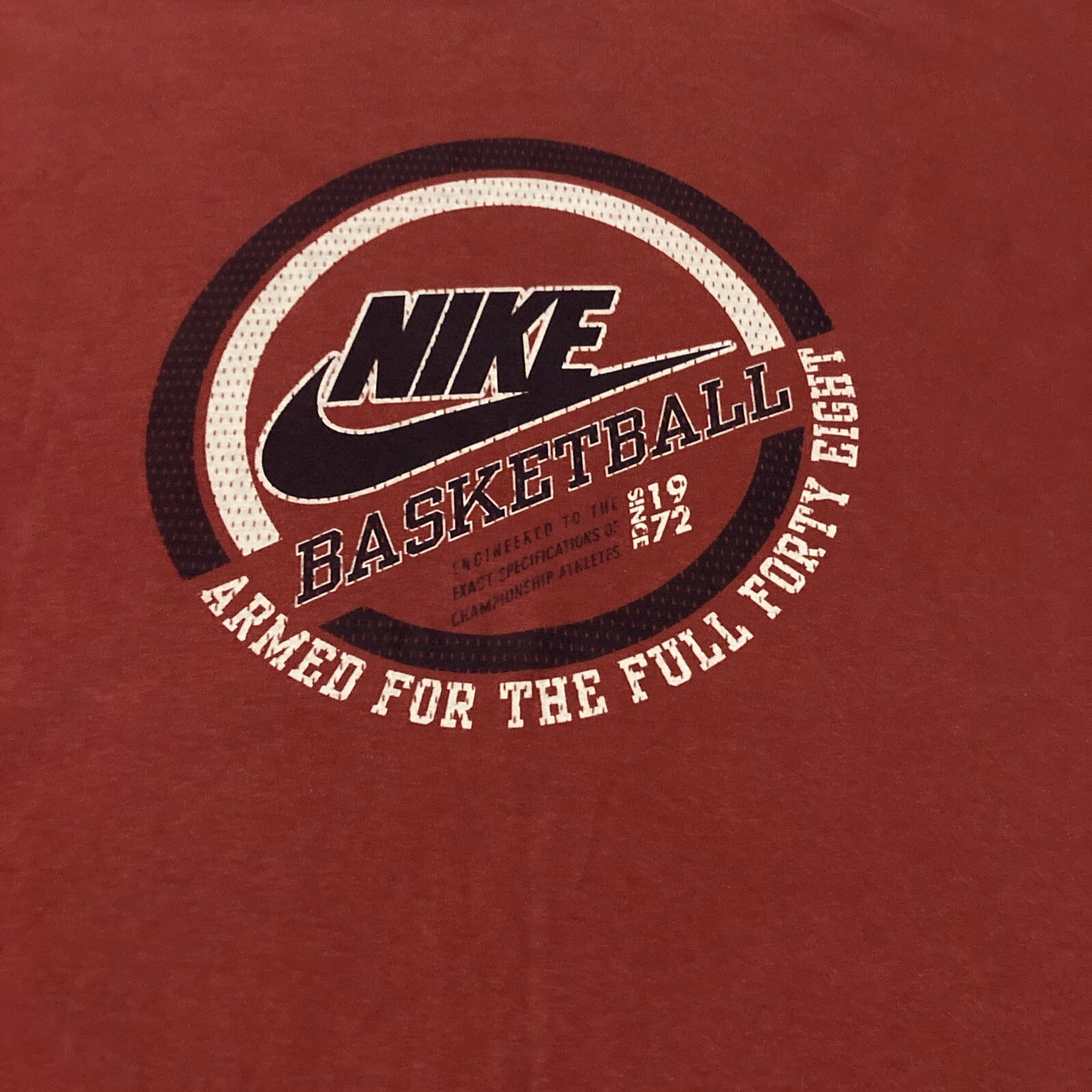 Men's Nike Basketball The Full Forty Eight Red Black White T-Shirt Size XL Y2K gallery