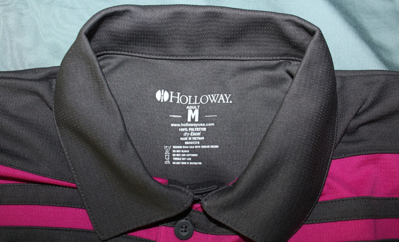 Holloway Men's Gray/Pink Dry-Excel Short Sleeve Short Sleeve Golf Shirt - M NEW gallery