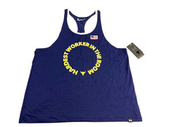 Under Armour Project Rock Hardest Worker In The Room Tank Top Blue Men L 1383310