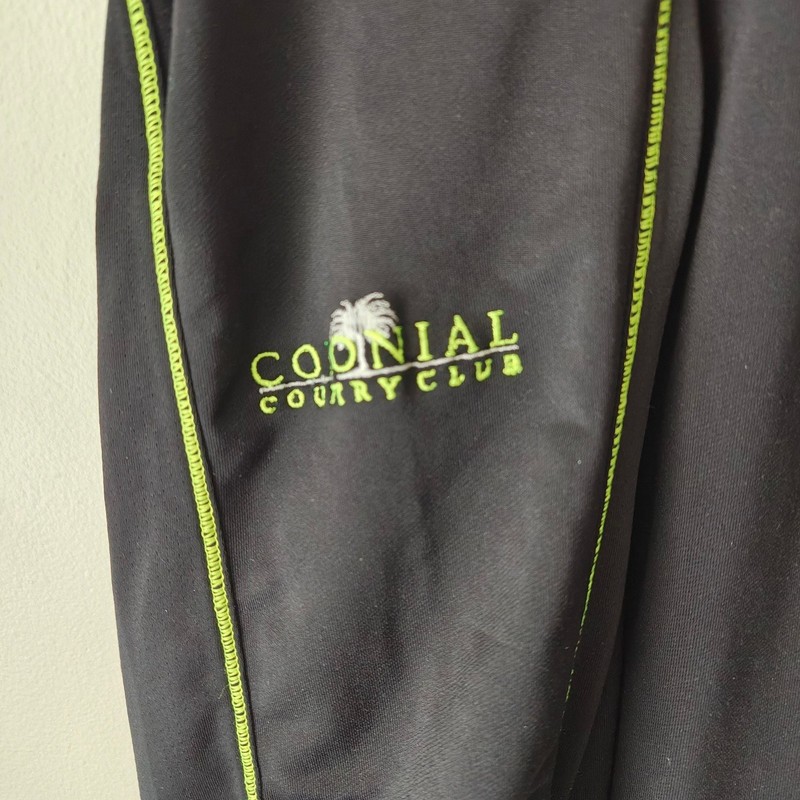 Nike Golf Dri-FIT Quarter Zip Mens Large Black Volt Colonial Golf Club Pullover gallery