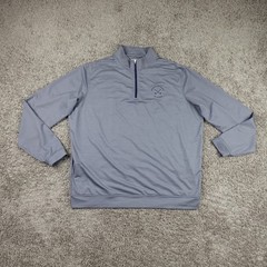 Peter Millar Pullover Mens XL 1/4 Zip Golf Perth Performance Gray Houndstooth