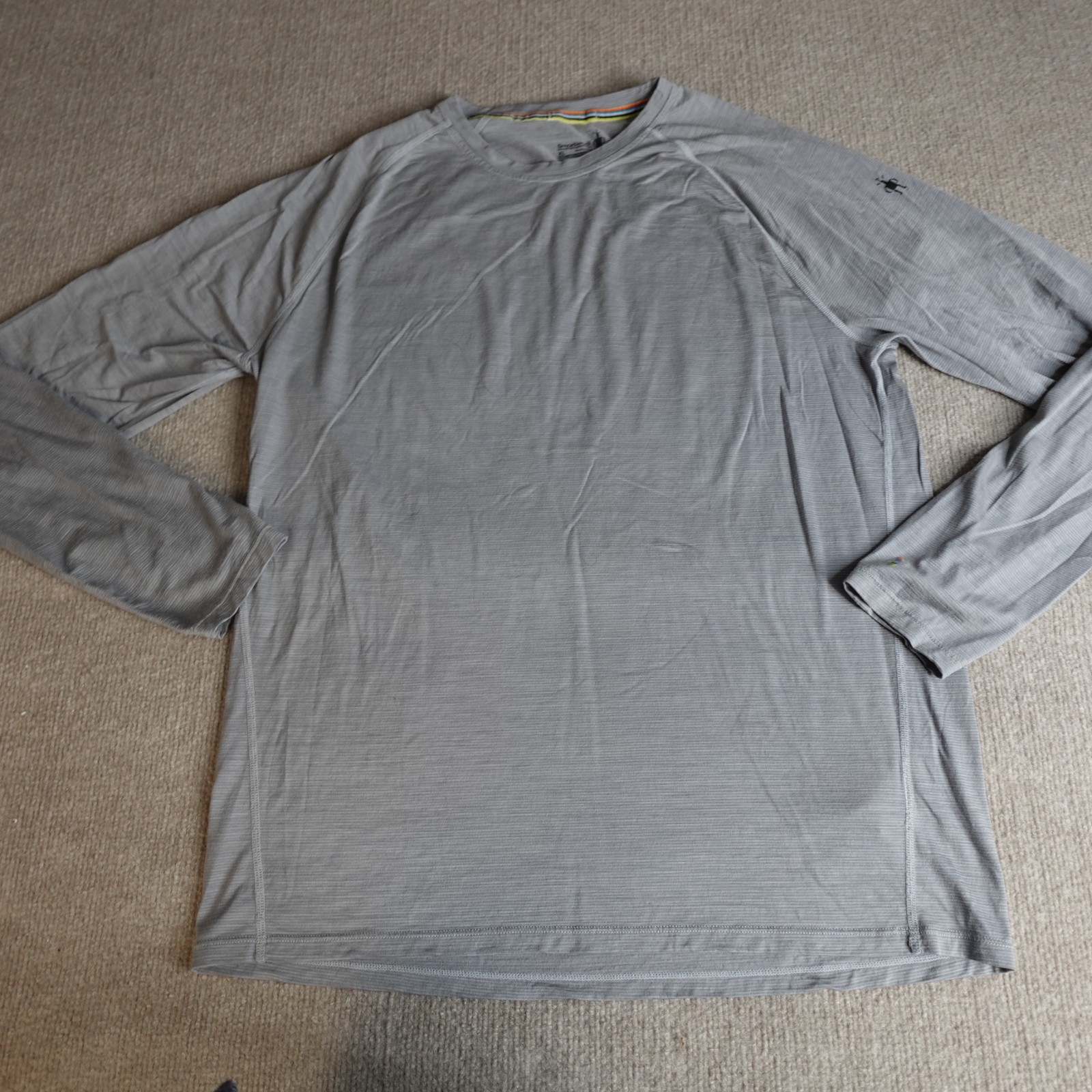 Smartwool Mens Sweater XL Gray Raglan Merino Wool Blend gallery