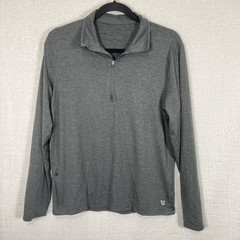 Vuori Ease Performance Half Zip Pullover Mens Dark Gray Stretch