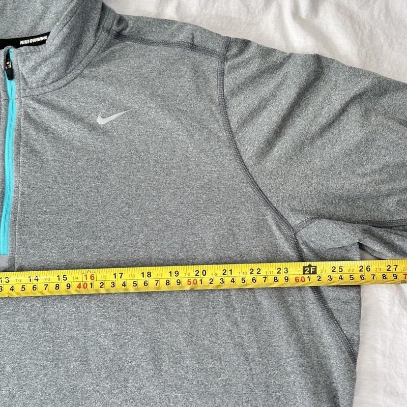 Nike Dri-FIT Pullover Mens XL Gray Quarter Zip Running Training Top 504606-480 gallery