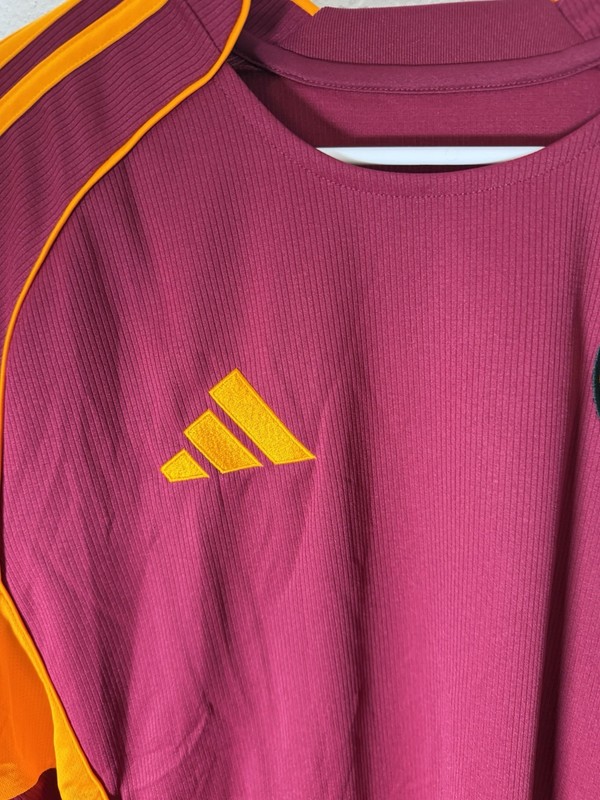 Adidas AS Roma 2023-24 Home Jersey Mens XL Slim Fit Maroon Soccer Shirt gallery