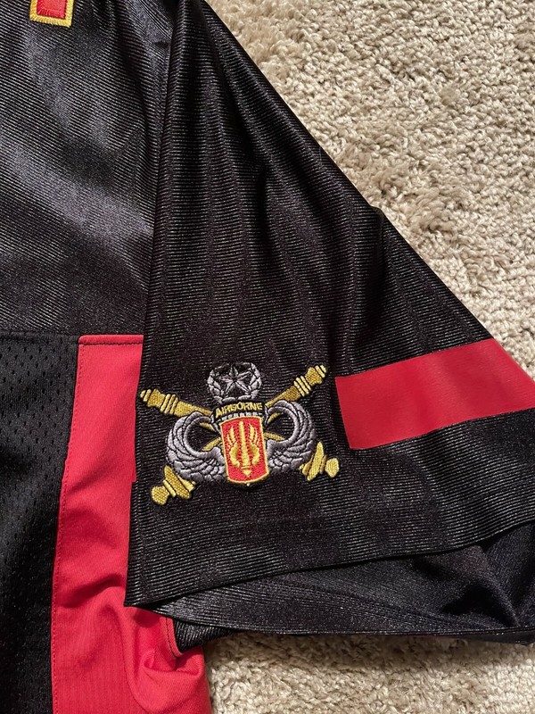 US Army Airborne Reenlistment Embroidered Football Jersey XL MINT BEAUTY gallery
