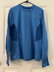 New Balance Men’s M Medium Lightning Dry Blue Performance Pullover Shirt Running