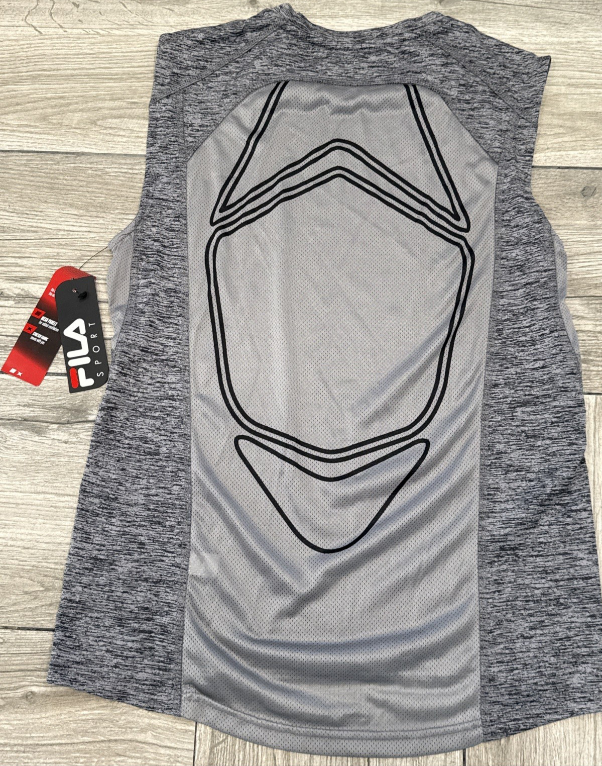 Medium Fila Provent Mesh Panels Fitted Tank Gray Twisted 2017 Performance Shirt gallery