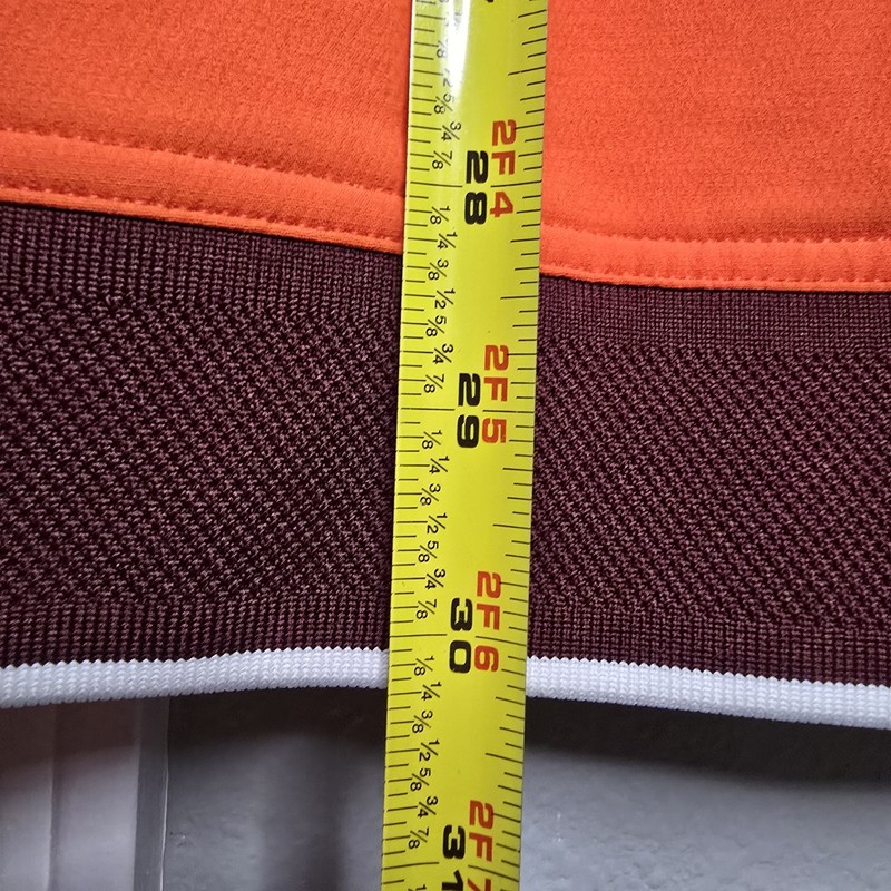 Nike Clemson Jacket Dri-Fit Full Zip Pockets Zip Medium M Orange Brown Whit Trim gallery