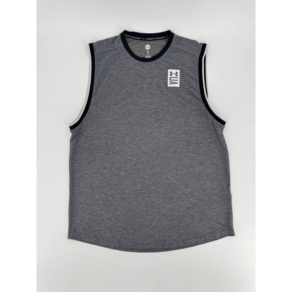 Under Armour Mens Recover Sleeveless Shirt Grey Heather Shirt 1362763 Size Large