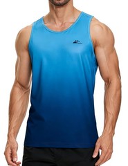 EZRUN Men’s Quick Dry Tank Top UPF 50+ Summer Workout Muscle Sleeveless Shirts f