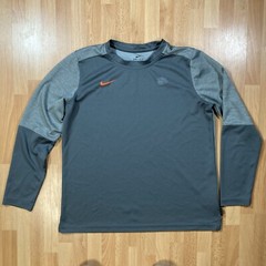 Nike Dri-Fit Color Blocked Raglan/Long Sleeve Shirt (Men’s Size L) Gray • EUC