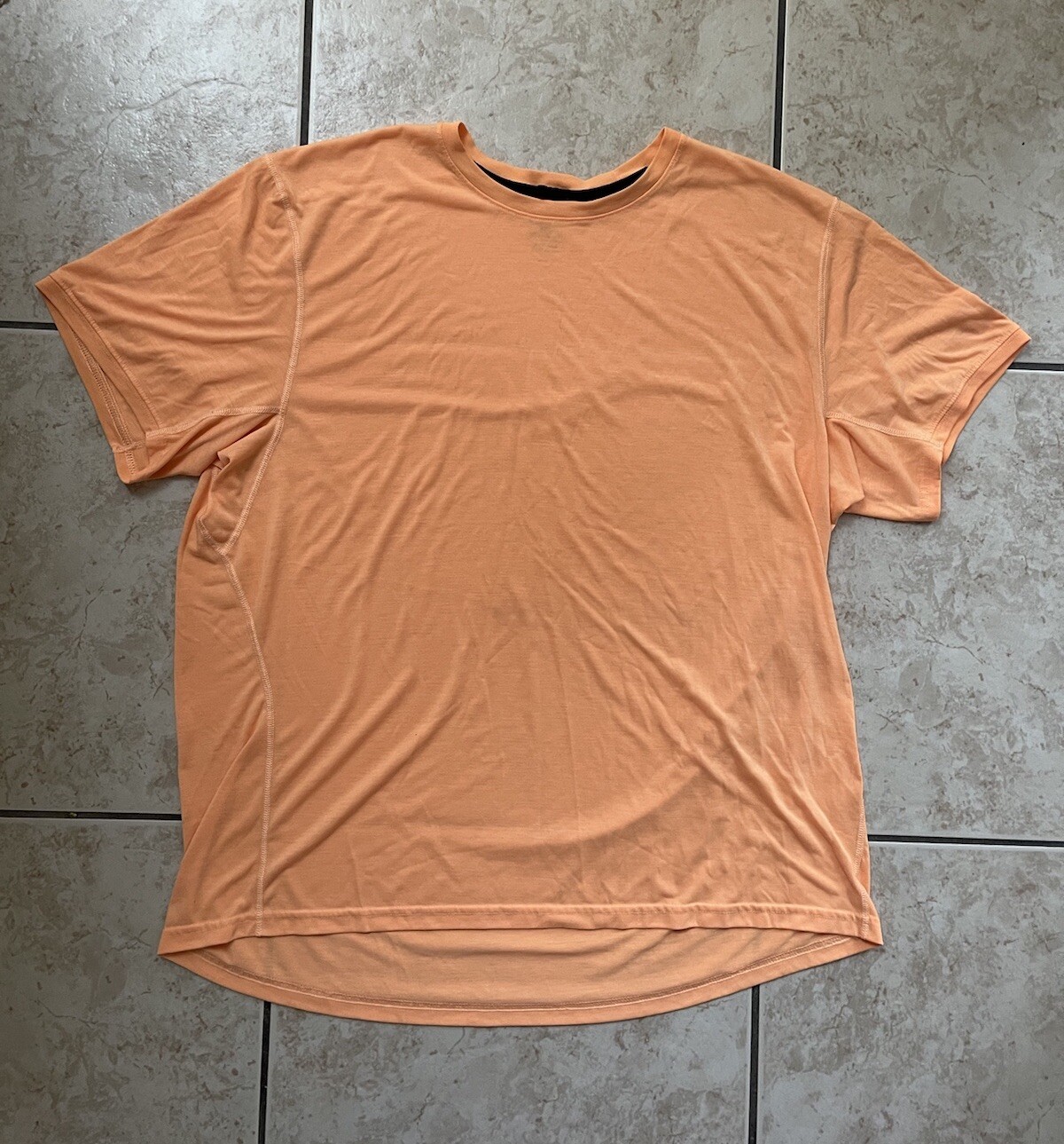 Brooks Steady Short Sleeve Men's Running T-Shirt Peach 2XL Run Happy Racing Tee gallery