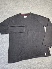 Burton Mens Medium Wool Blend Thermal Base Layer Black Crewneck Snowboard Top