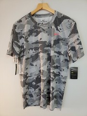 Nike Legend Dry Camo Size Large Short Sleeve Training Top CK4252 101 NWT