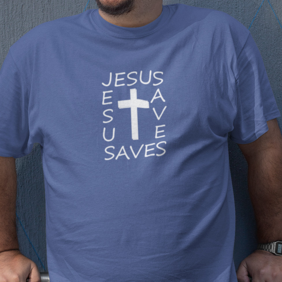 Bella & Canvas Short Sleeve Tee "Jesus Saves" white font gallery