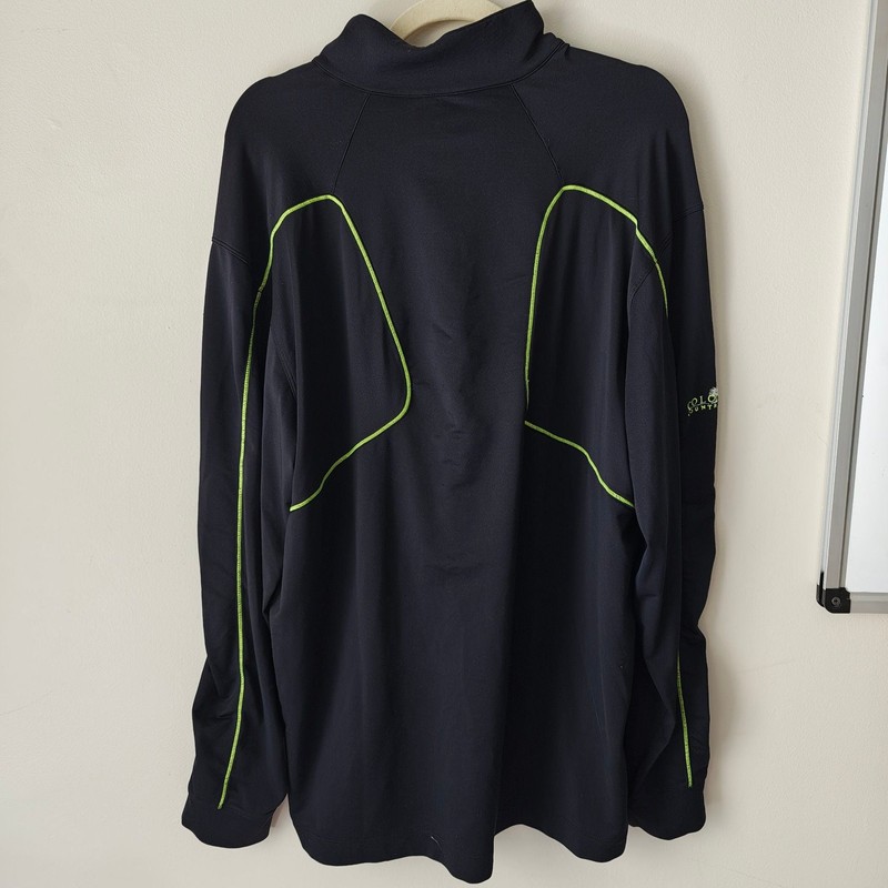 Nike Golf Dri-FIT Quarter Zip Mens Large Black Volt Colonial Golf Club Pullover gallery