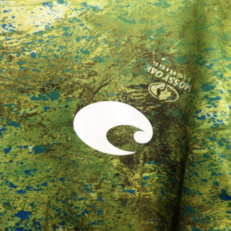 Costa Tech Mossy Oak Elements Fishing Shirt Water Camo Blue Long Sleeve Medium gallery