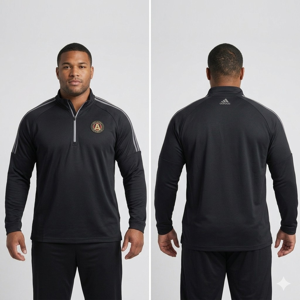 Adidas Atlanta United FC Pullover 2XL Black 1/4 Zip Golf Training Training Top gallery