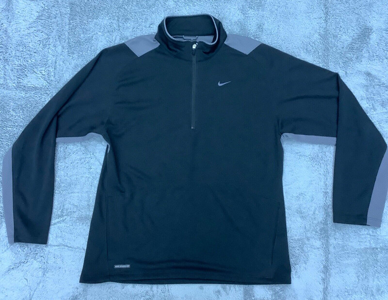 NIKE SPHERE DRY 1/4 Zip Pullover Jacket Mens Medium Color block Athletic Shirt gallery