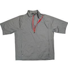 Ralph Lauren RLX Golf 1/2 Zip Windshirt Men Large Short Sleeve Zip Pockets Gray