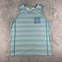 Hawaii’s Finest Teal & White Tribal Men’s Large Tank Top Shirt Limited Sold Out