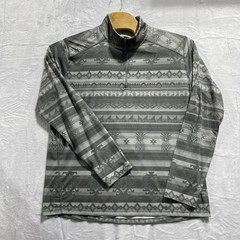 Chubbies Mens Quarter Zip Pullover Gray Pattern Stretch Performance Size XL