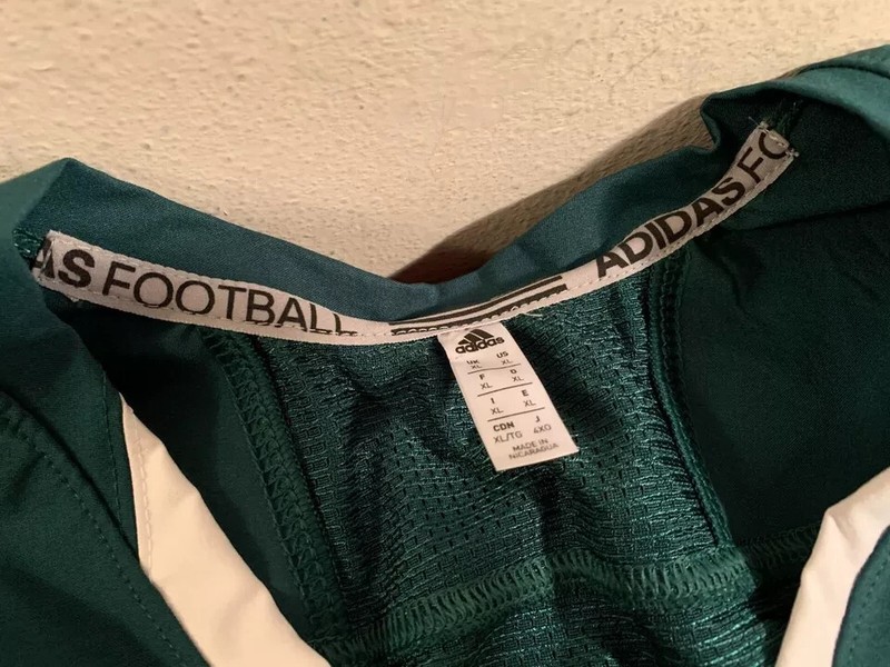 Adidas Woven Stock Football Jersey Dark Green White GG7396 Size XL NEW gallery