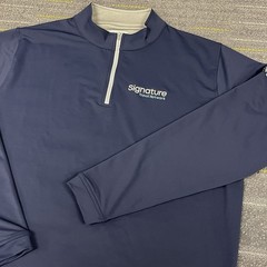 Peter Millar Perth Performance Quarter 1/4 Zip Pullover Men’s 2XL Blue Golf