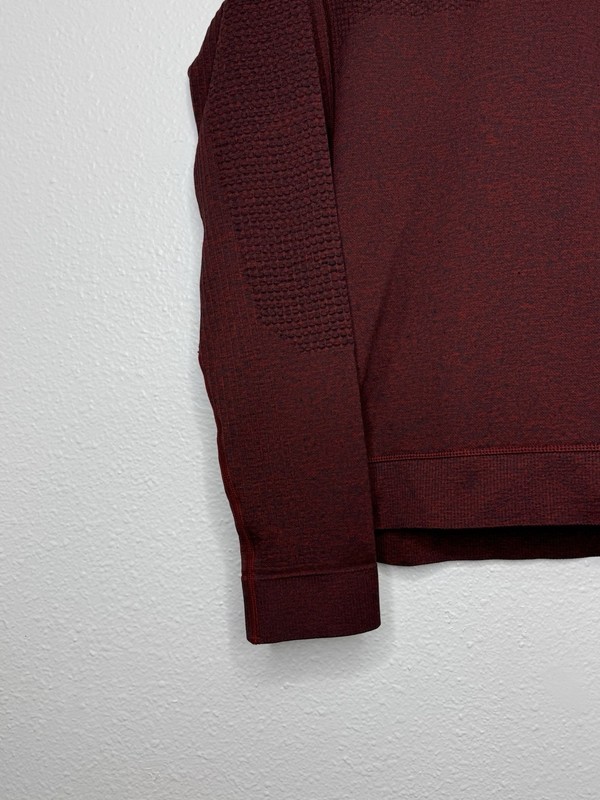 Lululemon Engineered Warmth Long Sleeve Pullover Merino Wool Lined M/L Red gallery
