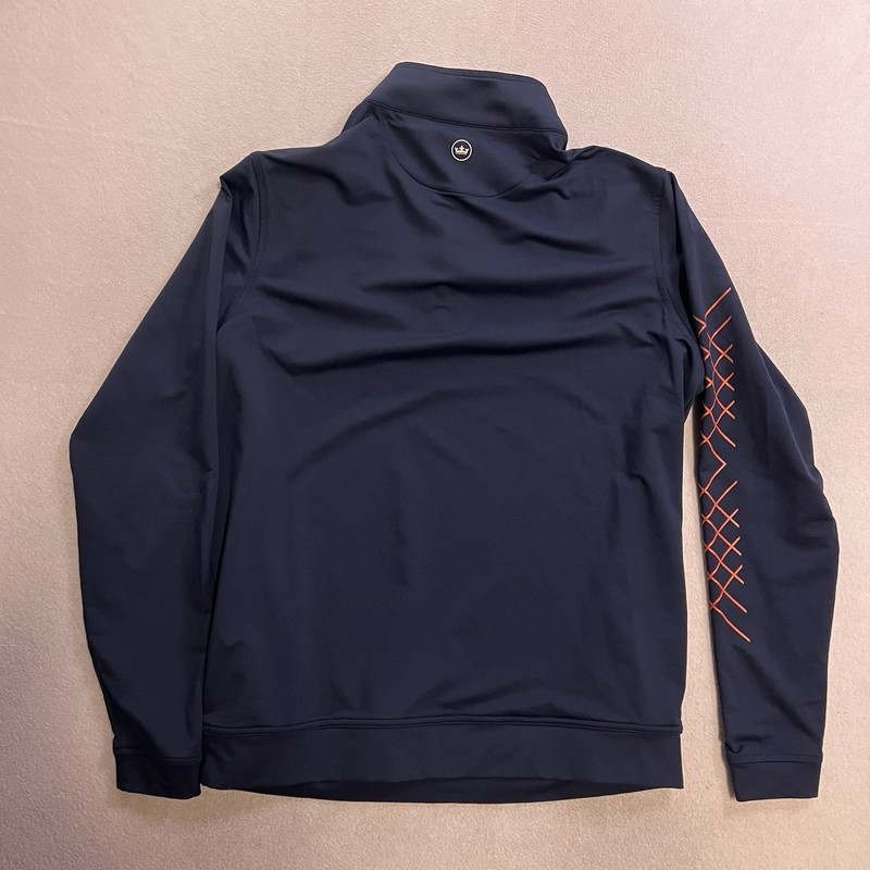 Peter Millar Pullover Men’s Medium Quarter Zip Golf Performance Lightweight Blue gallery