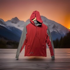 Kuiu Men’s Hoodie Size L 1/2 Zip Long Sleeve Performance Pullover 3 Outdoor Red