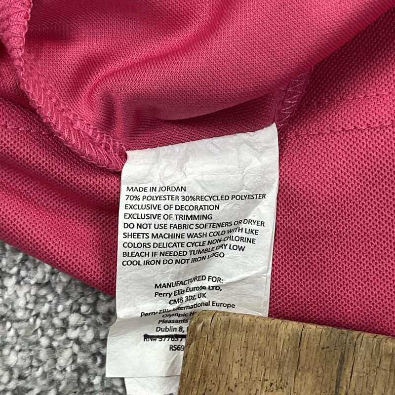 PGA Tour Henley Golf T Shirt Mens XL Pink Short Sleeve Dry Fit Athletic Casual gallery