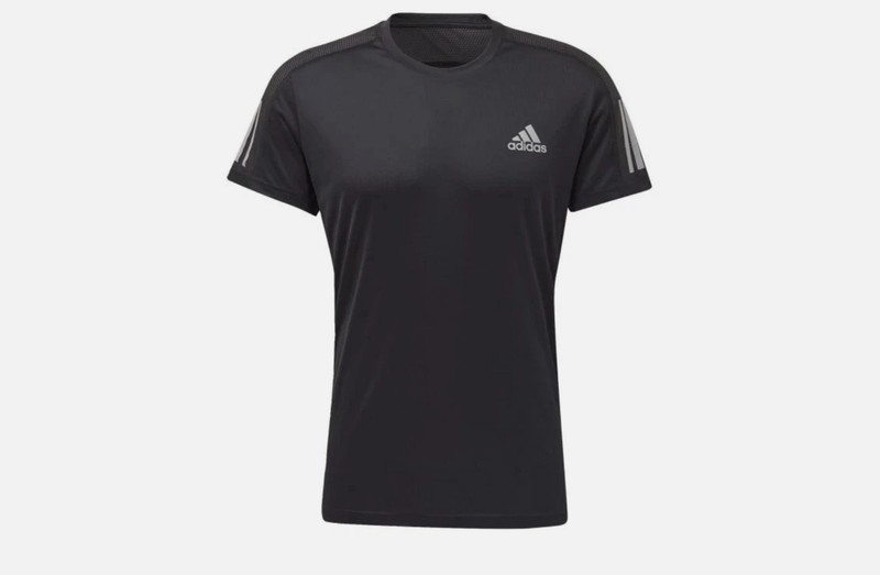 NWT Adidas Men's Own the Run Tee Medium Black Stretch Reflective Workout gallery
