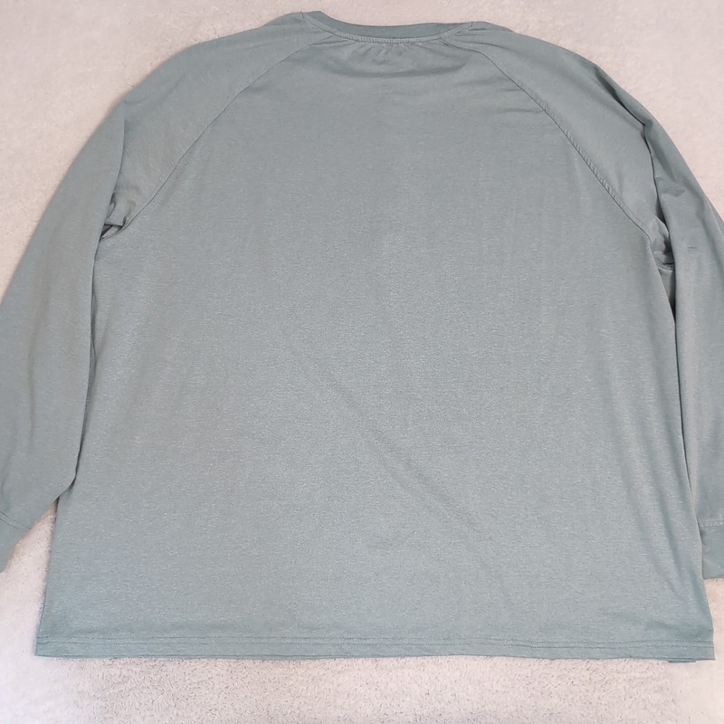 NEW 01. ALGO Performance Stretch 6% Spandex Henley Shirt Mens 3XL Blue L/S gallery