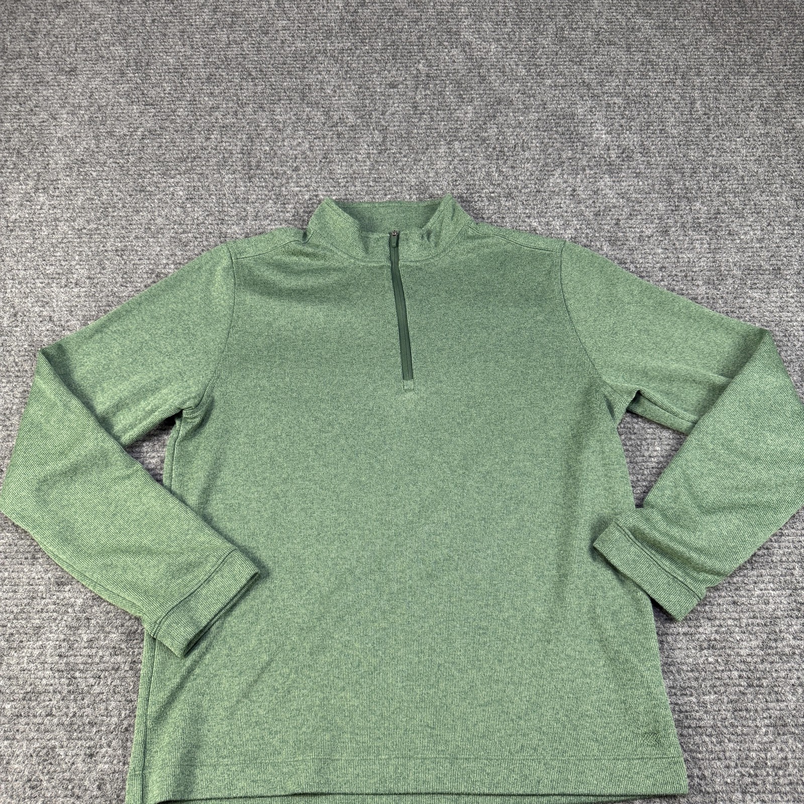Rhone Pullover Mens Medium Green Quarter Zip Performance Golf Workout Casual gallery