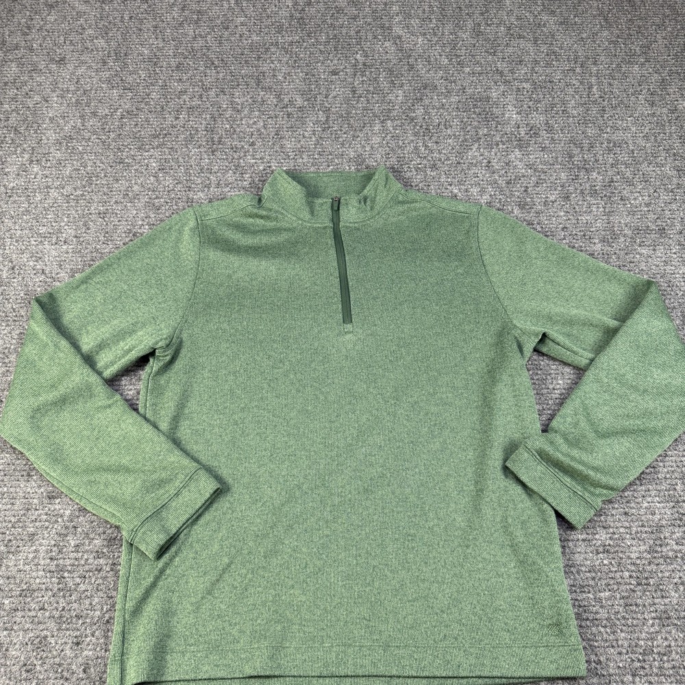 Rhone Pullover Mens Medium Green Quarter Zip Performance Golf Workout Casual