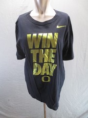 Nike Oregon Ducks Size M Mens Blk 100% Cotton Win The Day Activewear TShirt 724