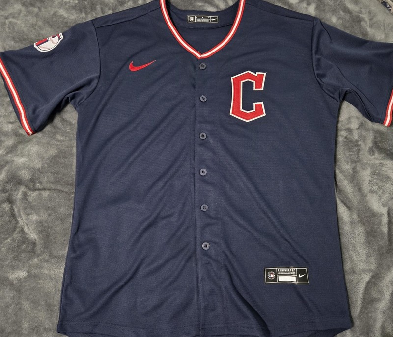 Fast Free Shipping XL Chase DeLauter Cleveland Guardians Stitched Jersey 24 gallery