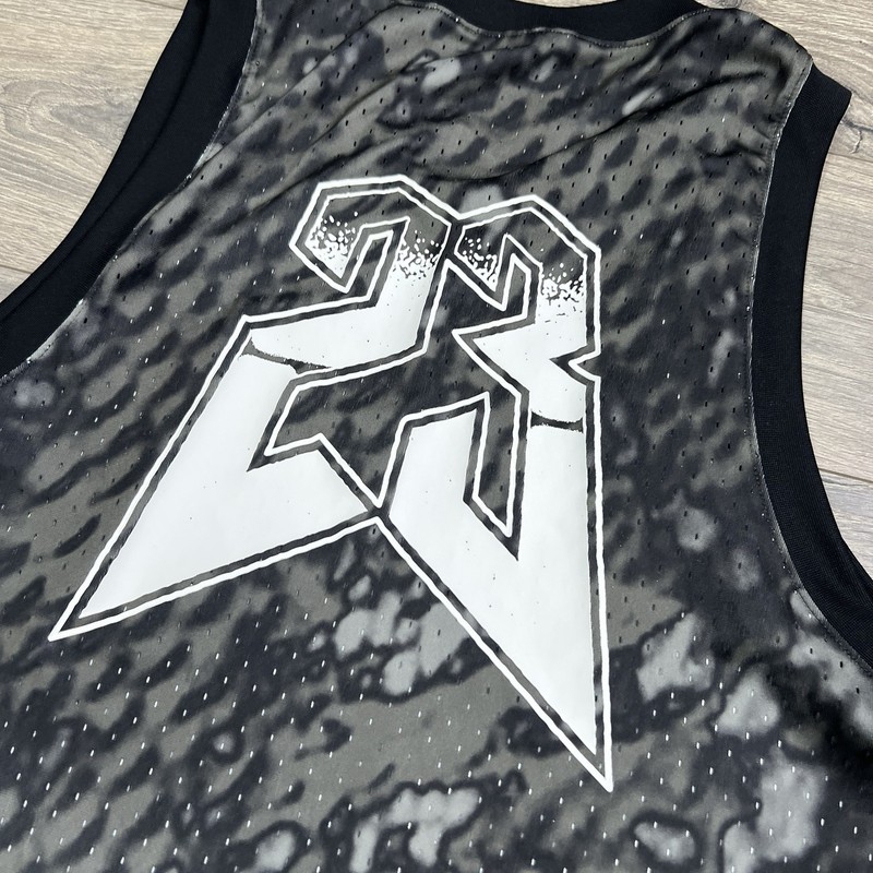 Jordan Basketball Jersey Tank Sz Medium Mens Black Dri Fit Sport Mesh $55 gallery