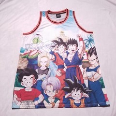 Dragon Ball Z Basketball Jersey Men’s Large AOP Anime Cartoon