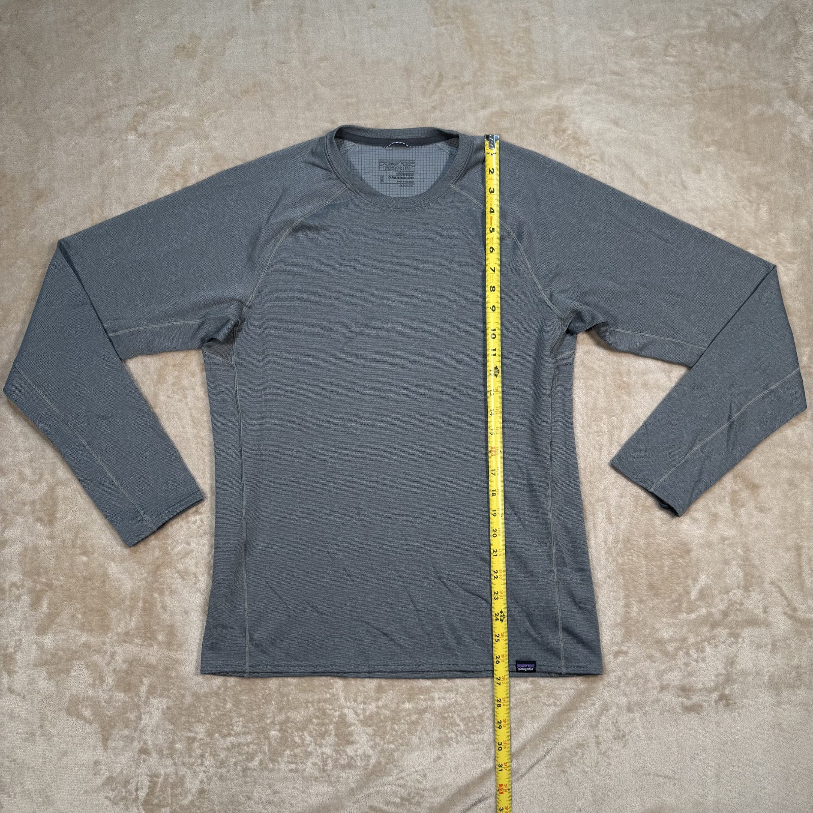 Patagonia Mens Capilene Midweight Baselayer Gray Long Sleeve Size M STY44426 gallery