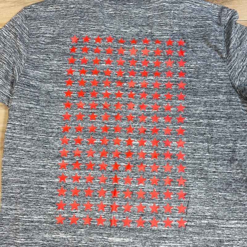 American Eagle Shirt Mens Large Core Flex Gray Crewneck Red Stars Short Sleeve gallery