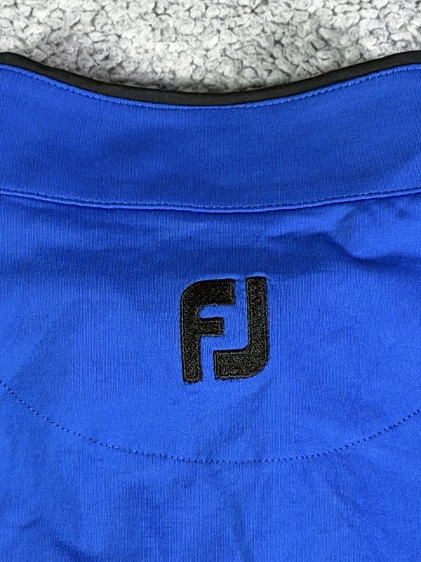 Footjoy Performance 1/4 Zip Pullover Mens XL Blue Full Zip Stretch Athletic Golf gallery
