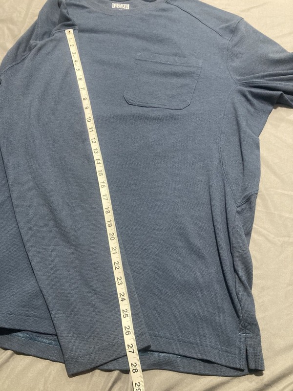 Duluth Trading Co Mens Blue Thermal Standard Fit Crewneck Sz 2XL XXL Workwear gallery