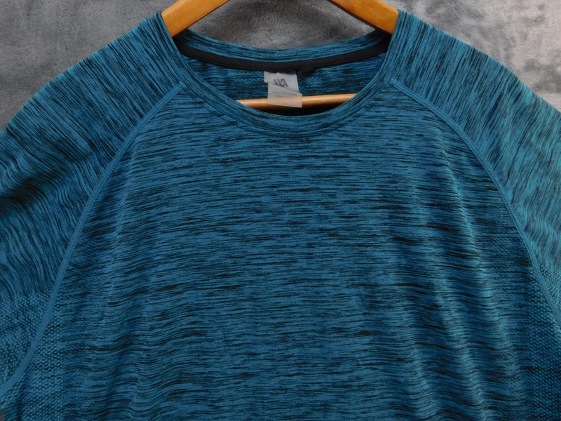 VRST Shirt Mens XL Blue Athletic Performance Short Sleeve Stretch Raglan Tee gallery
