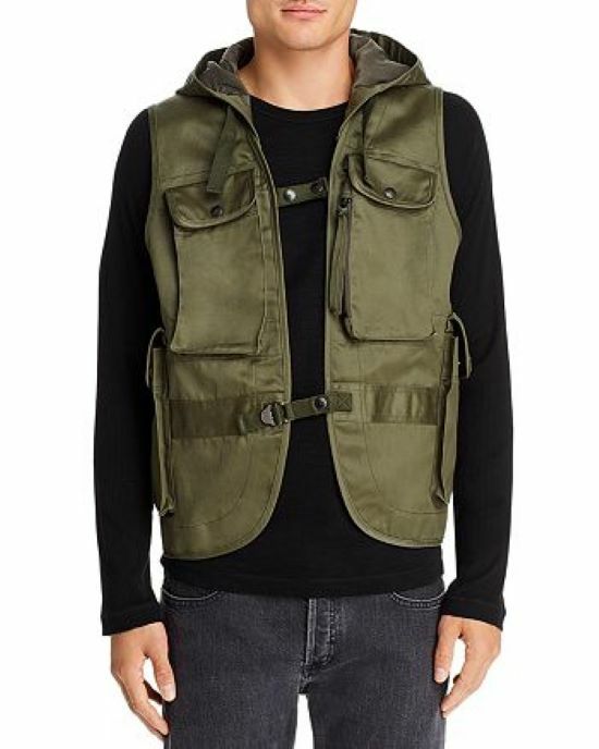 Eastlogue men's Olive Twill Jerkin Hiking Vest -size Large - retail $395