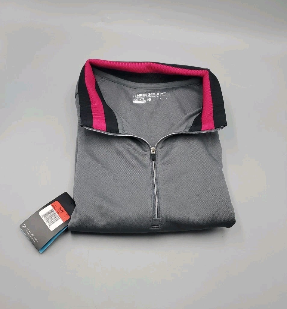 Nike Golf - Dri-Fit 1/4 Zip Long-Sleeve Grey Shirt Mens Size Large NOS NWT gallery