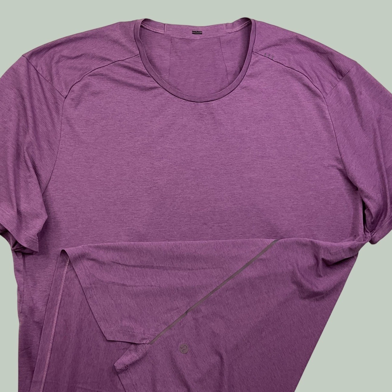 Lululemon Shirt Men XL Fast and Free Short Sleeve Running Train Purple Heathered gallery