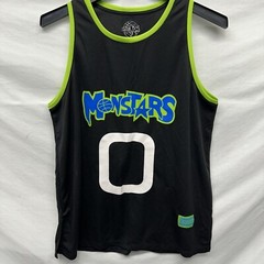 Space Jam Monstars Sleeveless Basketball Jersey Black Adult Large Black Green 0